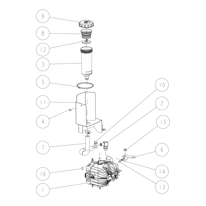 ORIGINAL OREC HST CMP O0322-01400 Oil Tank Setting