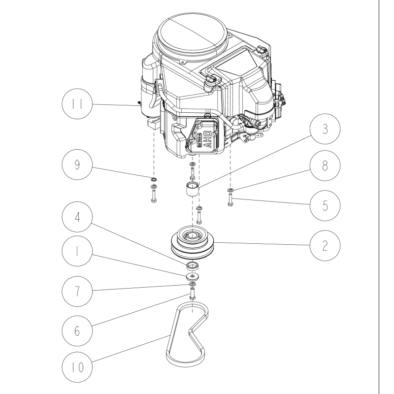 Collier de moteur secondaire (21 CV) O0244-41200 ORIGINAL OREC