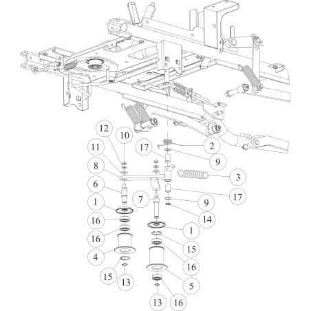 Brazo tensor de cuchilla CMP (gris metálico) O0329-4120H ORIGINAL OREC | NewgardenParts.com