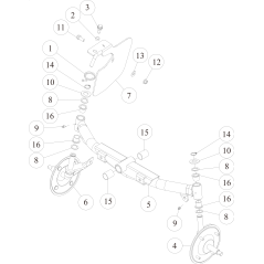 Essieu avant CMP (RMK150) (Gris métallisé) O0329-3210H ORIGINAL OREC