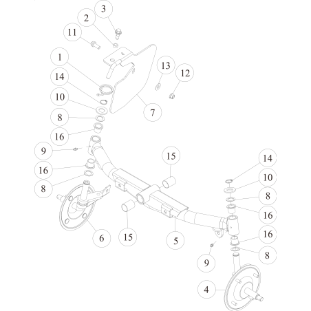 CMP Front Axle (RMK150) (Metallic Grey) O0329-3210H ORIGINAL OREC | NewgardenParts.com