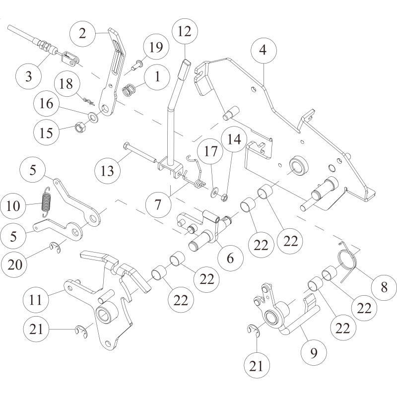 Leva Cambio CMP O0348-10300 ORIGINALE OREC