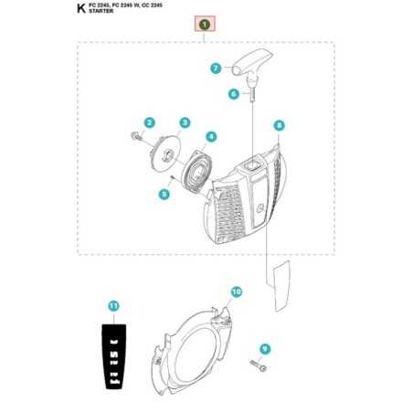 TAPA ARRANQUE KIT 573960901 ORIGINAL HUSQVARNA | NewgardenParts.com