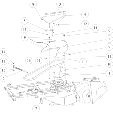 Support de couvercle central pivotant ORIGINAL OREC CMP O0356-62400 (B) | NewgardenParts.com