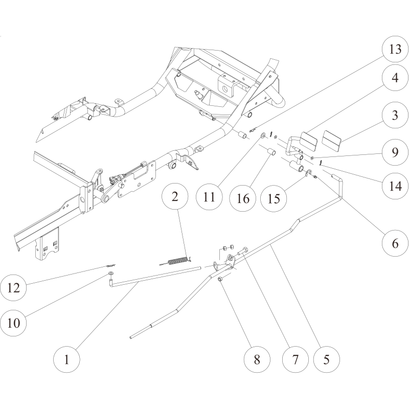 Bremspedal (RM83G FB) O0316-81100 ORIGINAL OREC