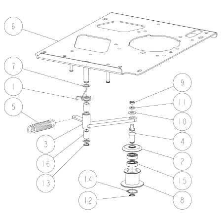 Arbre de poulie de tension de couteau ORIGINAL OREC O0207-43100 | NewgardenParts.com