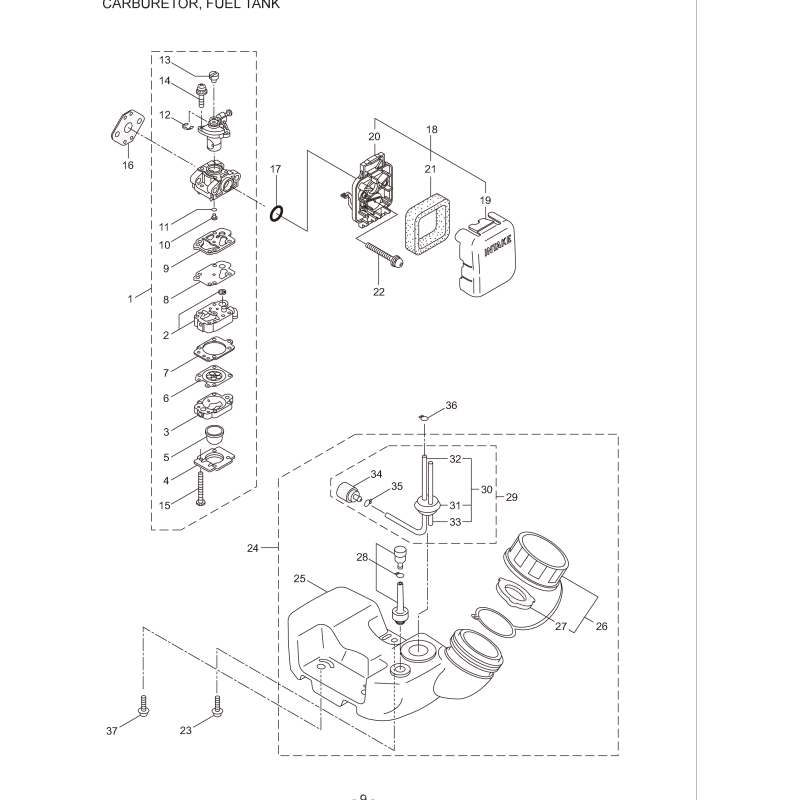 Carburetor Ass'y KR286274 ORIGINAL K-JAPAN