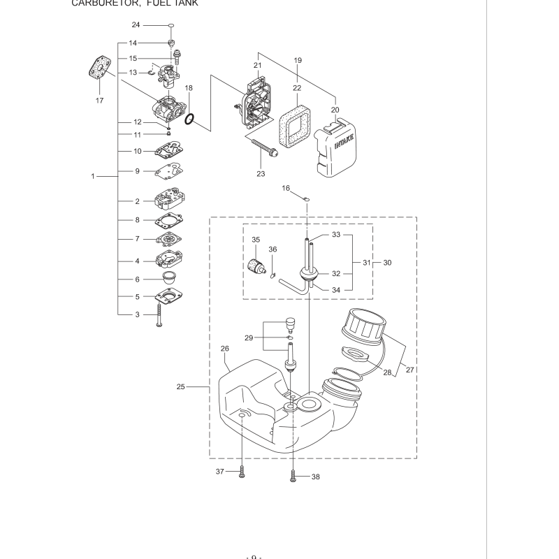 Ensemble de crépine de conduite de carburant KR265752 ORIGINAL K-JAPAN