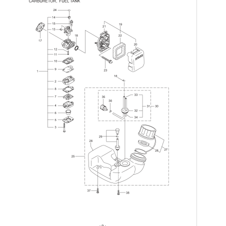 Fuel Line Pickup Assembly KR265752 ORIGINAL K-JAPAN | NewgardenParts.com