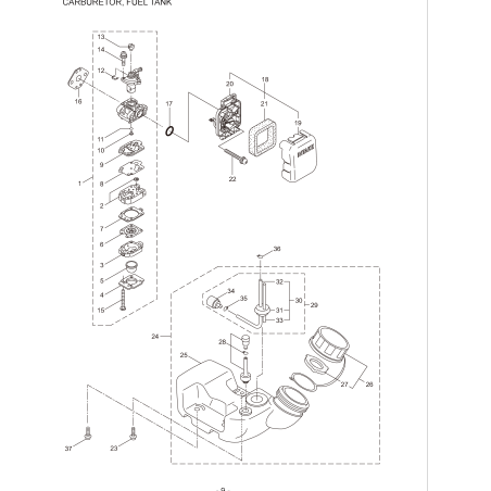Réservoir de carburant KR282250 ORIGINAL K-JAPAN | NewgardenParts.com
