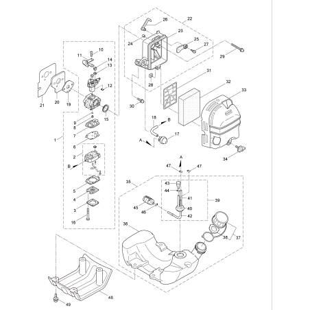 Réservoir de carburant complet KR282309 ORIGINAL K-JAPAN | NewgardenParts.com