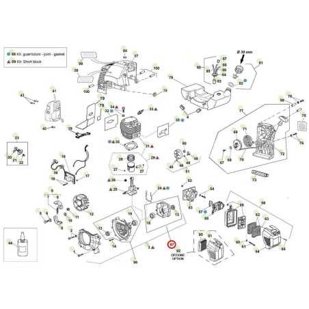 Couvercle de démarrage pour débroussailleuse ORIGINAL ACTIVE 4.5 - 5.5 t143 23005 | NewgardenParts.com
