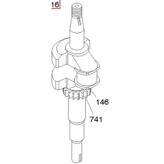 Albero motore rasaerba tagliaerba tosaerba rasaerba BRIGGS & STRATTON 790277 | NewgardenParts.com