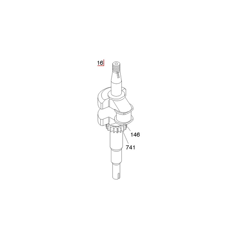 Albero motore rasaerba tagliaerba tosaerba rasaerba BRIGGS & STRATTON 790277