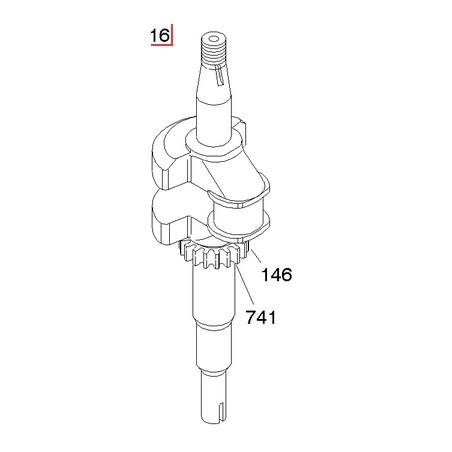 Albero motore rasaerba tagliaerba tosaerba rasaerba BRIGGS & STRATTON 790277 | NewgardenParts.com