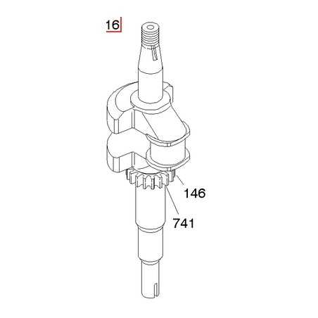 Eje motor cortacésped BRIGGS & STRATTON 790277 | NewgardenParts.com