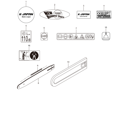 Cubierta de cadena KR289632 ORIGINAL K-JAPAN | NewgardenParts.com
