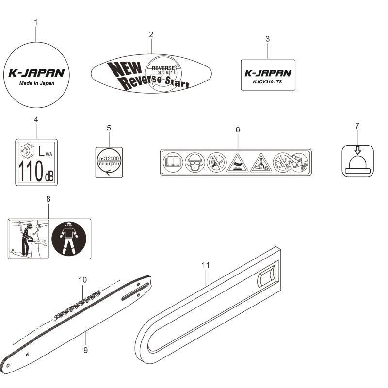 Barre de guidage KR247959 ORIGINALE K-JAPAN