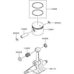 RING-SET-PISTON KW13008-6071 ORIGINAL K-JAPAN