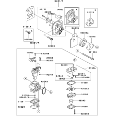 Joint de carburateur/entretoise KW11061-2248 d'origine K-Japan | NewgardenParts.com
