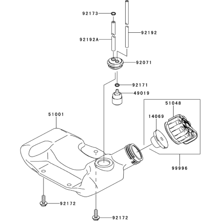 TUBE,3X6X80 KW92192-2152 ORIGINALE K-JAPAN | NewgardenParts.com