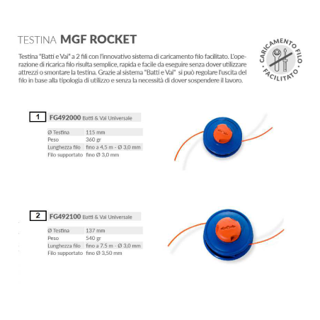 UNIVERSAL 137MM BATTI&amp-VAI RAKETENKOPF FG492100 ORIGINAL MGF | NewgardenParts.com