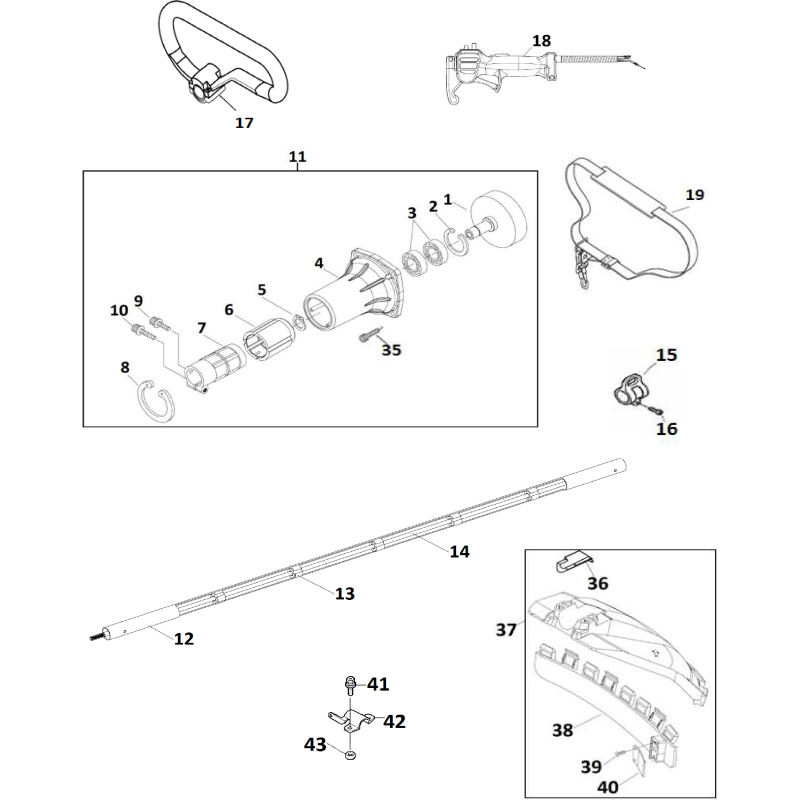 Tube extérieur (incl. 13) AGR2632100 ORIGINAL MGF