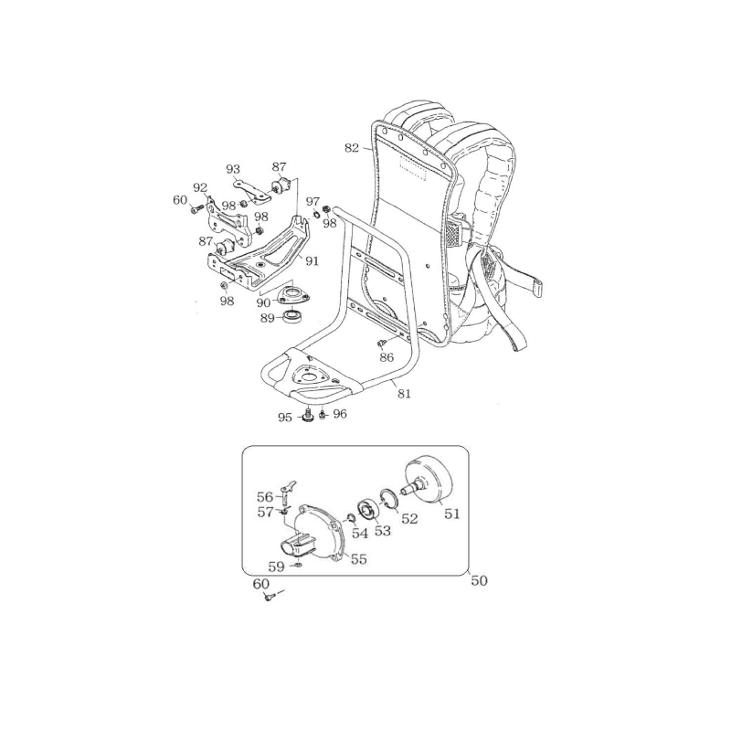 Supporto posteriore AGR103446600CPK ORIGINALE MGF