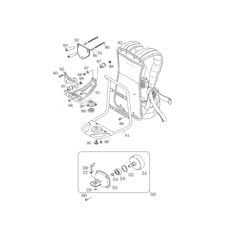 Support arrière AGR51K1000 ORIGINAL MGF