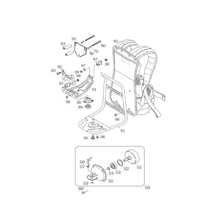 Support arrière AGR51K1000 ORIGINAL MGF | NewgardenParts.com