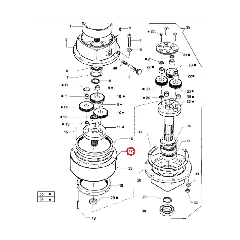 Carter centrale riduttore ORIGINALE ACTIVE trivella modelli t143 - t152 020911