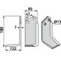 Hoja de azada de cadena 350-236 350-235 dx sx HOWARD 180mm