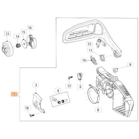 ORIGINAL OLEOMAC chainsaw model GSTH 240 50352009R orange chaincase cover