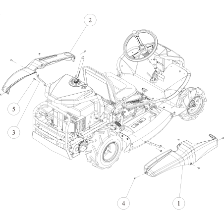 Side cover (white) left (OR) O0310-75400 ORIGINAL OREC | NewgardenParts.com
