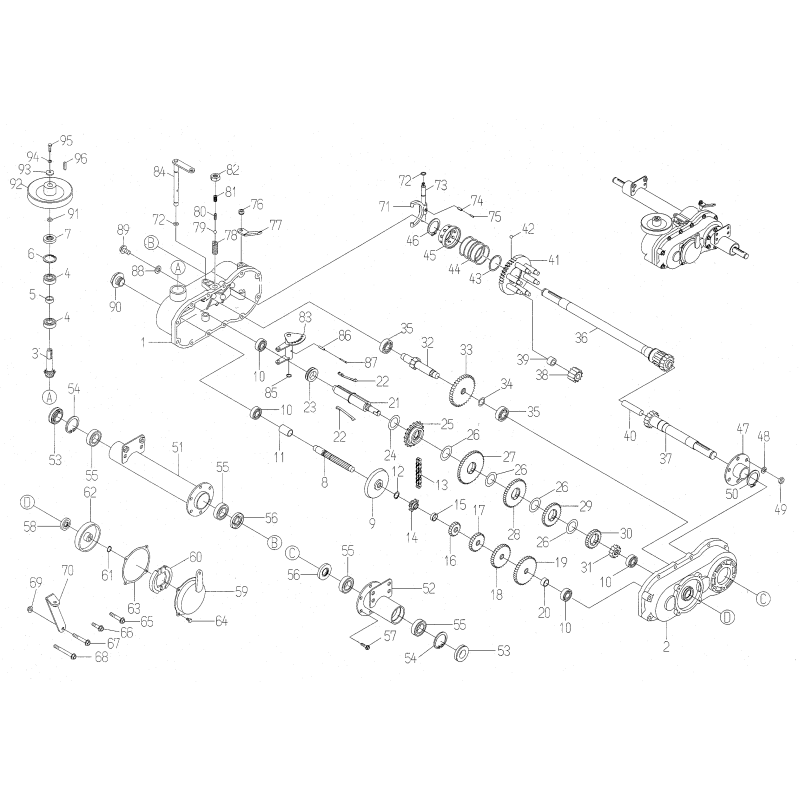 Axle (left) CMP O80-1482-146-10 ORIGINAL OREC