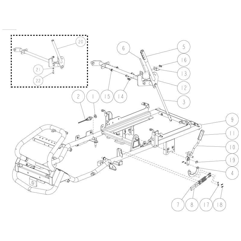 CMP O0284-10200 ORIGINAL OREC Auf-/Ab-Verstellwelle