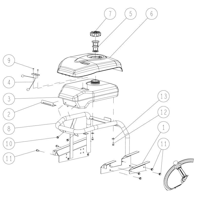 ORIGINAL OREC CMP O0341-60100 Kraftstofftankhalterung
