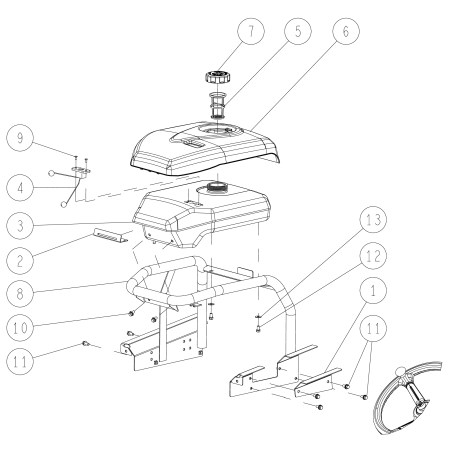 Support de réservoir de carburant ORIGINAL OREC CMP O0341-60100 | NewgardenParts.com