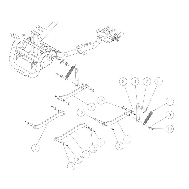 Braccio di collegamento anteriore (L) CMP O0341-50300 ORIGINALE OREC