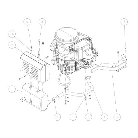Tuyau d'échappement CMP (FS481V) O0322-40100 ORIGINAL OREC | NewgardenParts.com