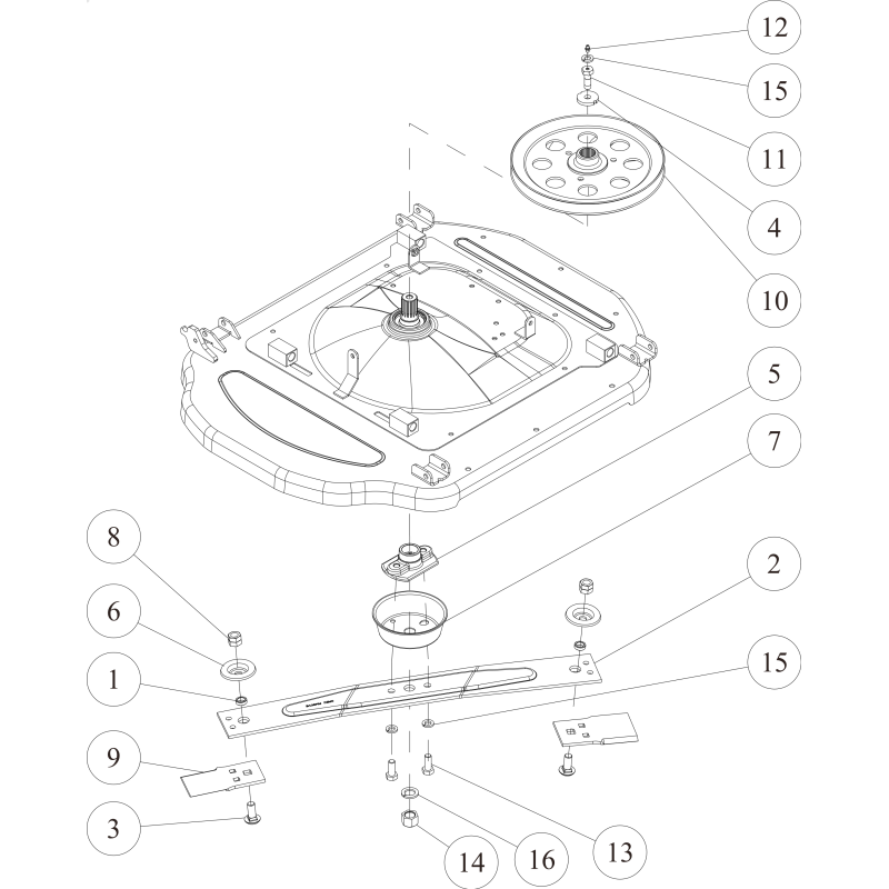 CMP-Messerriemenscheibe (Metallicgrau) O0312-5030H ORIGINAL OREC