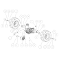 Hinterrad rechts mit Nabe (17x8.00-8) O0244-74300 Original OREC
