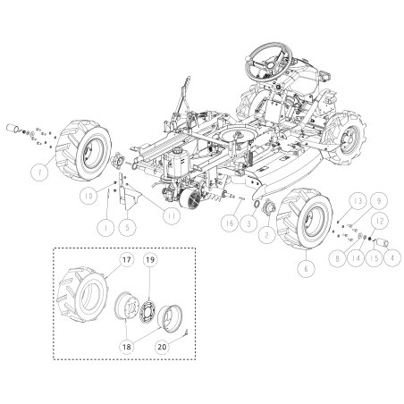 Tire (17*8.00-8 , BS / FM2) O0244-78600 ORIGINAL OREC | NewgardenParts.com