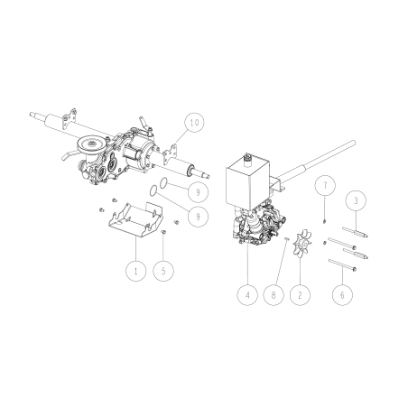 Transmission group (without HST) O0347-09100 ORIGINAL OREC | NewgardenParts.com