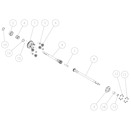 Axle (R) CMP O0312-02200 ORIGINAL OREC | NewgardenParts.com