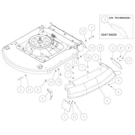 Rear Side Flapper (L) O0347-54200 ORIGINAL OREC | NewgardenParts.com