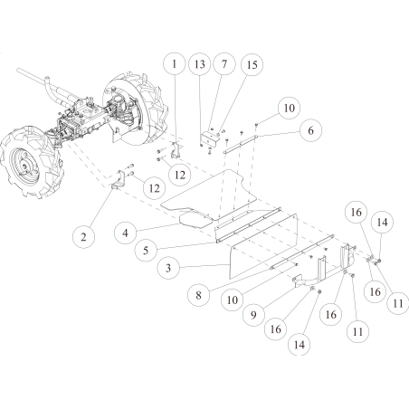 Support de volet supérieur OREC (gris métallisé) O0244-6170H AUTHENTIQUE | NewgardenParts.com