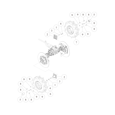 Vorderradnabe (weiß) RM980F-4WD RM982F O0227-30111 Original OREC | NewgardenParts.com