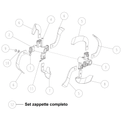 Curved tiller blade DS 55ASR O85-1321-827-00 ORIGINAL OREC | NewgardenParts.com