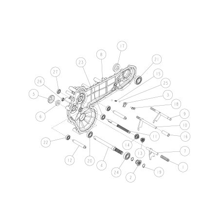Arbre de fourche à engrenage rotatif ORIGINAL CMP O0031-00400 ORIGINAL OREC | NewgardenParts.com